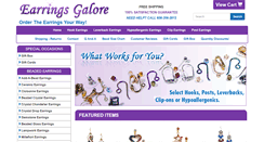 Desktop Screenshot of earringsgalore.com