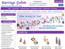 Tablet Screenshot of earringsgalore.com